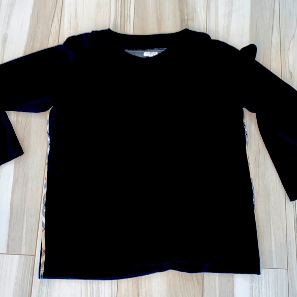 BURBERRY LONDON BLACK TERRY TEE SHIRT MEDIUM
